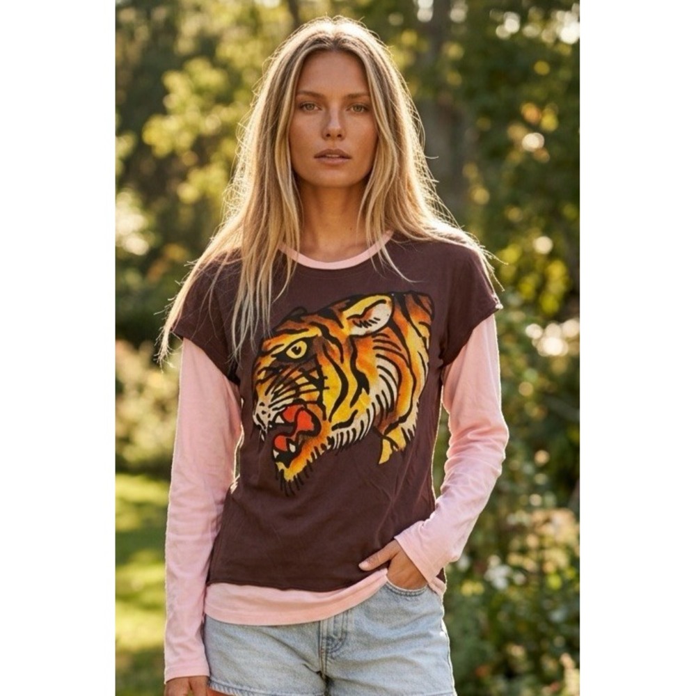 NEW ED Hardy Y2K LONG Sleeve Shirt TIGER RARE ED SIGNED SIZE MED